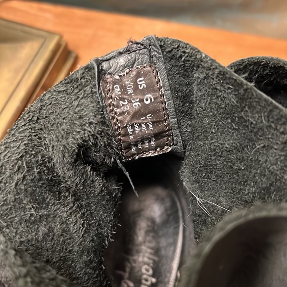 Black leather booties - Picture 5 of 6